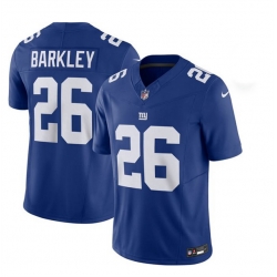 Men New York Giants 26 Saquon Barkley Blue 2023 F U S E  Vapor Untouchable Limited Stitched Jersey