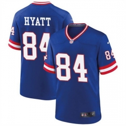 Men New York Giants 84 Jalin Hyatt Royal Classic Stitched Jersey