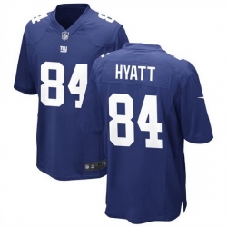 Men New York Giants 84 Jalin Hyatt Royal Stitched Game Jersey