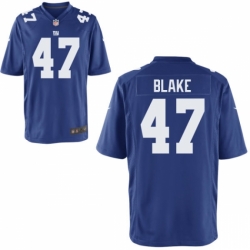 Mens Nike Giants #47 Valentino Blake Blue Elite Jersey