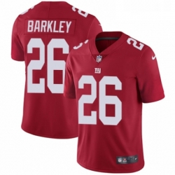 Mens Nike New York Giants 26 Saquon Barkley Red Alternate Vapor Untouchable Limited Player NFL Jersey