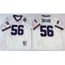 Mitchell Ness giants #56 Lawrence Taylor white Throwback Stitched NFL Jerseys