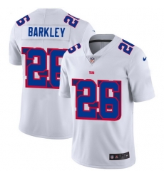 Nike Giants 26 Saquon Barkley White Shadow Logo Limited Jersey