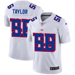 Nike Giants 56 Lawrence Taylor White Shadow Logo Limited Jersey