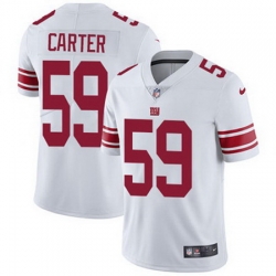 Nike Giants #59 Lorenzo Carter White Mens Stitched NFL Vapor Untouchable Limited Jersey