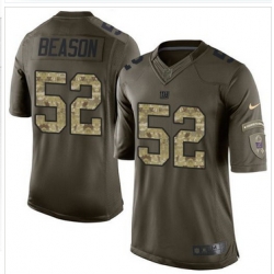 Nike New York Giants #52 Jon Beason Green Men 27s Stitched NFL Limited Salute to Service Jersey