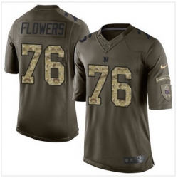 Nike New York Giants #76 Ereck Flowers Green Men 27s Stitched NFL Limited Salute to Service Jersey