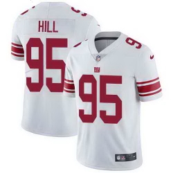 Nike New York Giants 95 B J Hill White Mens Stitched NFL Vapor Untouchable Limited Jersey