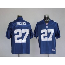 Reebok Brand New York Giants #27 Brandon Jacobs Blue Limited Stitched NFL Jersey