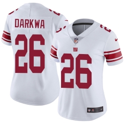 Nike Giants #26 Orleans Darkwa White Womens Stitched NFL Vapor Untouchable Limited Jersey