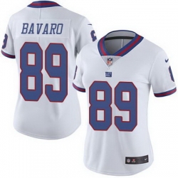 Nike Giants #89 Mark Bavaro White Womens Stitched NFL Limited Rush Jersey