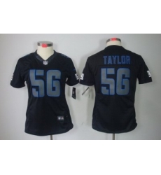 Women NEW NFL New York Giants 56 Lawrence Taylor Impact Limited Black Jerseys