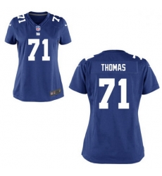 Women Nike Giant 71 Andrew Thomas Blue Royal Vapor Limited Jersey 2020 NFL Draft