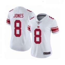 Womens New York Giants 8 Daniel Jones White Vapor Untouchable Limited Player Football Jersey