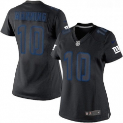 Womens Nike New York Giants 10 Eli Manning Limited Black Impact NFL Jersey