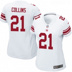 Womens Nike New York Giants 21 Landon Collins Game White NFL Jersey