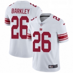 Youth Nike New York Giants 26 Saquon Barkley White Vapor Untouchable Elite Player NFL Jersey