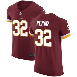 Men Nike Redskins #32 Samaje Perine Burgundy Red Team Color Stitched NFL Vapor Untouchable Elite Jersey