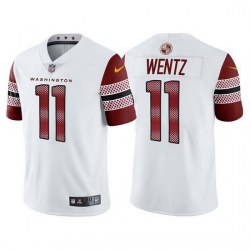 Men Washington Commanders 11 Carson Wentz 2022 White Vapor Untouchable Stitched jersey