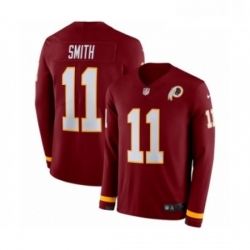 Mens Nike Washington Redskins 11 Alex Smith Limited Burgundy Therma Long Sleeve NFL Jersey