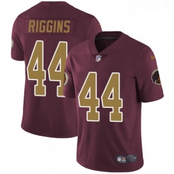 Mens Nike Washington Redskins 44 John Riggins Burgundy RedGold Number Alternate 80TH Anniversary Vapor Untouchable Limited Player NFL Jersey