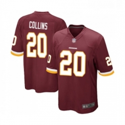 Mens Washington Redskins 20 Landon Collins Game Burgundy Red Team Color Football Jersey