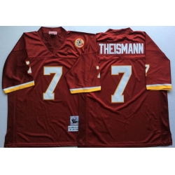 Mitchell And Ness Redskins #7 joe theismann Red Throwback Stitched NFL Jersey