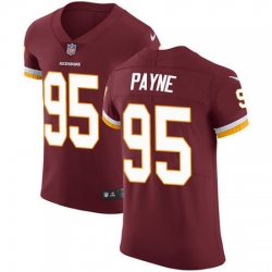 Nike Redskins #95 Da Ron Payne Burgundy Red Team Color Mens Stitched NFL Vapor Untouchable Elite Jersey