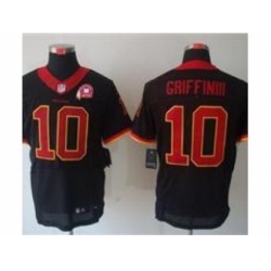 Nike Washington Redskins 10 Robert Griffin III Black Elite 80TH Patch NFL Jersey