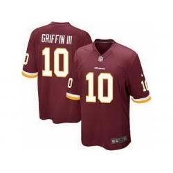 Nike Washington Redskins 10 Robert Griffin III Red Game NFL Jersey