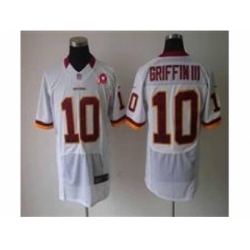 Nike Washington Redskins 10 Robert Griffin III White Elite 80TH Patch NFL Jersey