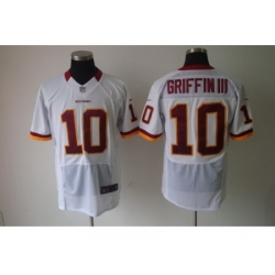 Nike Washington Redskins 10 Robert Griffin III White Elite NFL Jersey