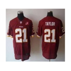 Nike Washington Redskins 21 Fred Taylor Red Elite80TH Patch NFL Jersey