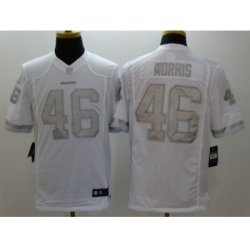 Nike Washington Redskins 46 Alfred Morris White Game Platinum NFL Jersey