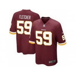 Nike Washington Redskins 59 London Fletcher Red Game NFL Jersey