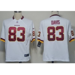 Nike Washington Redskins 83 Fred Davis White Game NFL Jersey