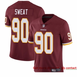 Redskins 90 Montez Sweat Burgundy Red Team Color Men Stitched Football Vapor Untouchable Limited Jersey