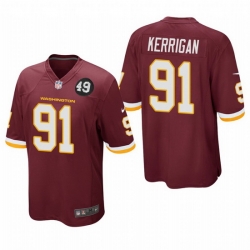 Washington Redskins 91 Ryan Kerrigan Men Nike Burgundy Bobby Mitchell Uniform Patch NFL Game Jersey