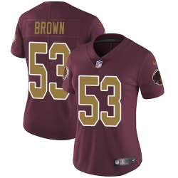 Nike Redskins #53 Zach Brown Burgundy Red Alternate Womens Stitched NFL Vapor Untouchable Limited Jersey