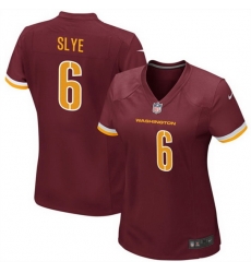 Women Washington Commanders 6 Joey Slye Burgundy Stitched Jersey  Run Small