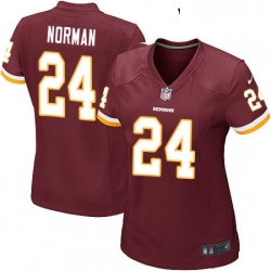 Womens Nike Washington Redskins 24 Josh Norman Game Burgundy Red Team Color NFL Jersey