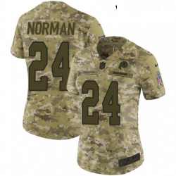 Womens Nike Washington Redskins 24 Josh Norman Limited Camo 2018 Salute to Service NFL Jerseyy