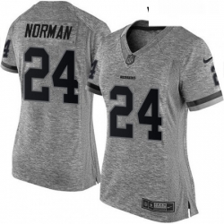 Womens Nike Washington Redskins 24 Josh Norman Limited Gray Gridiron NFL Jersey