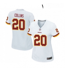 Womens Washington Redskins 20 Landon Collins Game White Football Jersey