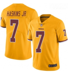 Redskins #7 Dwayne Haskins Jr Gold Youth Stitched Football Limited Rush Jersey