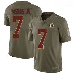 Redskins #7 Dwayne Haskins Jr Olive Youth Stitched Football Limited 2017 Salute to Service Jersey