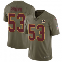 Youth Nike Redskins #53 Zach Brown Olive Stitched NFL Limited 2017 Salute to Service Jersey