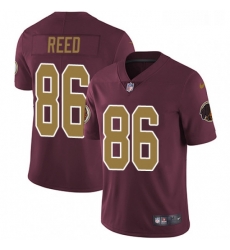 Youth Nike Washington Redskins 86 Jordan Reed Burgundy RedGold Number Alternate 80TH Anniversary Vapor Untouchable Limited Player NFL Jersey