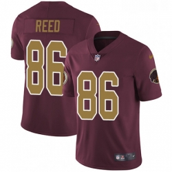 Youth Nike Washington Redskins 86 Jordan Reed Elite Burgundy RedGold Number Alternate 80TH Anniversary NFL Jersey