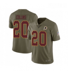 Youth Washington Redskins 20 Landon Collins Limited Olive 2017 Salute to Service Football Jersey